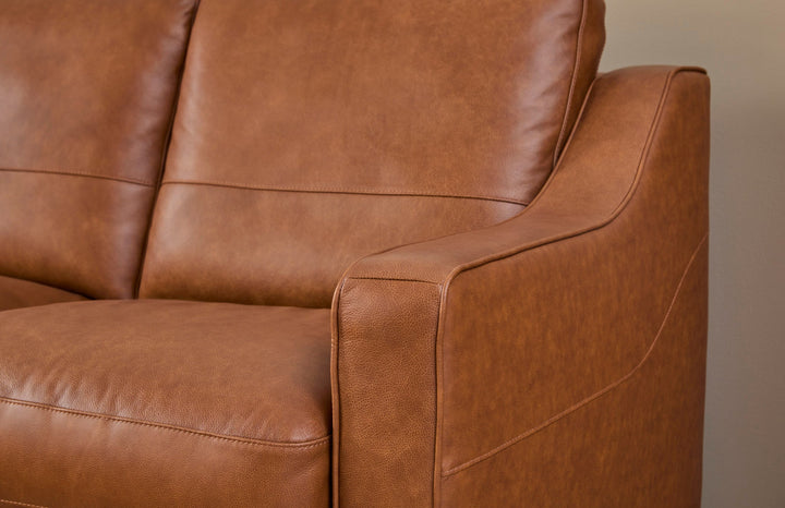 Hudson Leather Sofa in Autumn