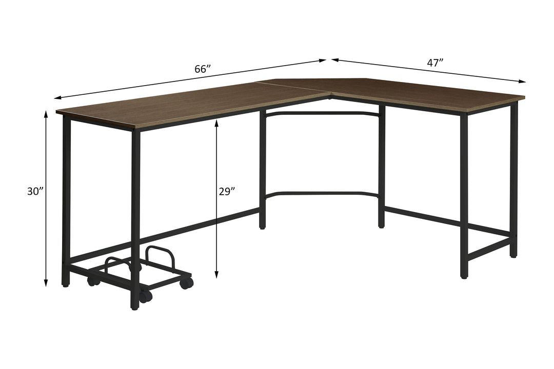 Bambina - Computer Desk - Black / Oak