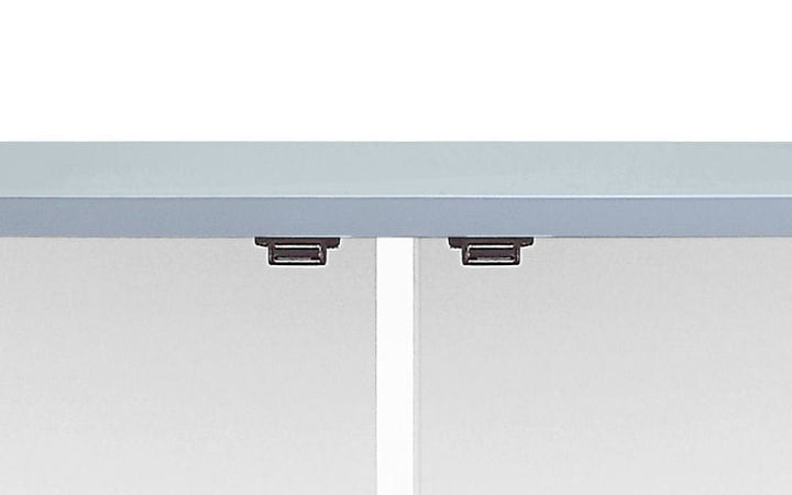 Gaines - High Gloss Accent Cabinet - Gray