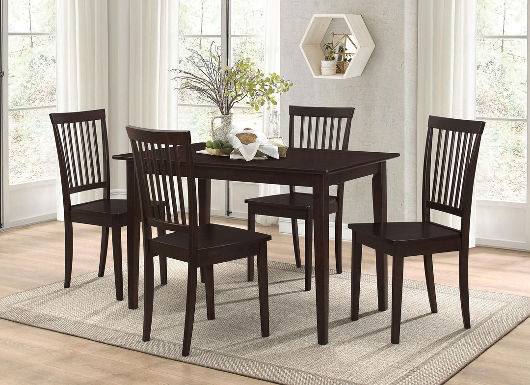 coaster-furniture-150152-gomez-5-piece-rectangular-dining-table-set-cappuccino