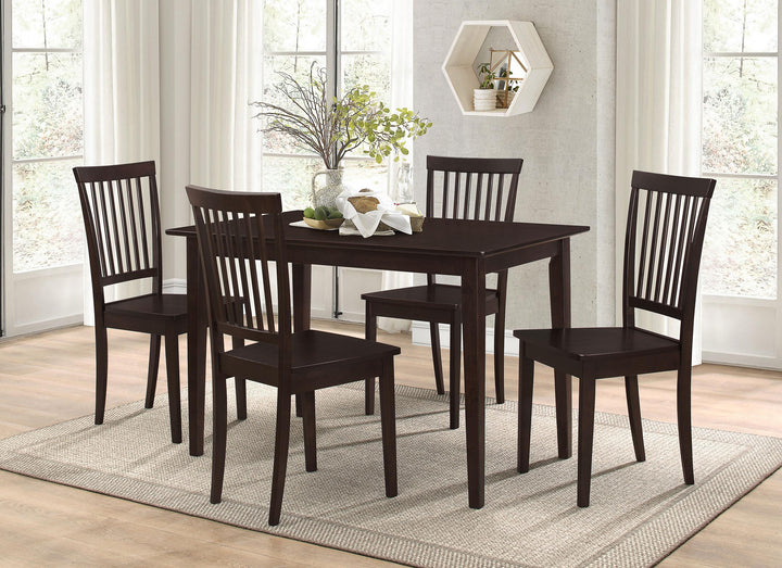 coaster-furniture-150152-gomez-5-piece-rectangular-dining-table-set-cappuccino
