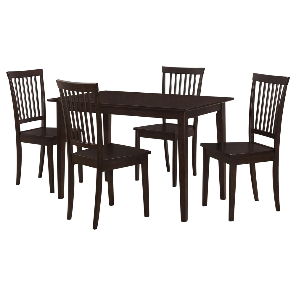 coaster-furniture-150152-gomez-5-piece-rectangular-dining-table-set-cappuccino