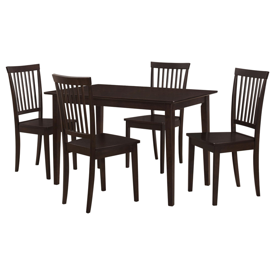 coaster-furniture-150152-gomez-5-piece-rectangular-dining-table-set-cappuccino