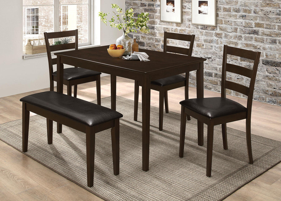 coaster-furniture-150232-guillen-5-piece-rectangular-dining-table-set-cappuccino