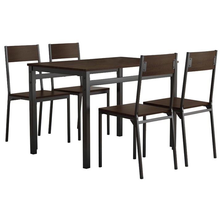 coaster-furniture-150505-lana-5-piece-rectangular-dining-set-dark-brown-and-black