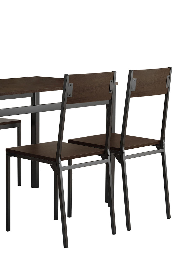 coaster-furniture-150505-lana-5-piece-rectangular-dining-set-dark-brown-and-black