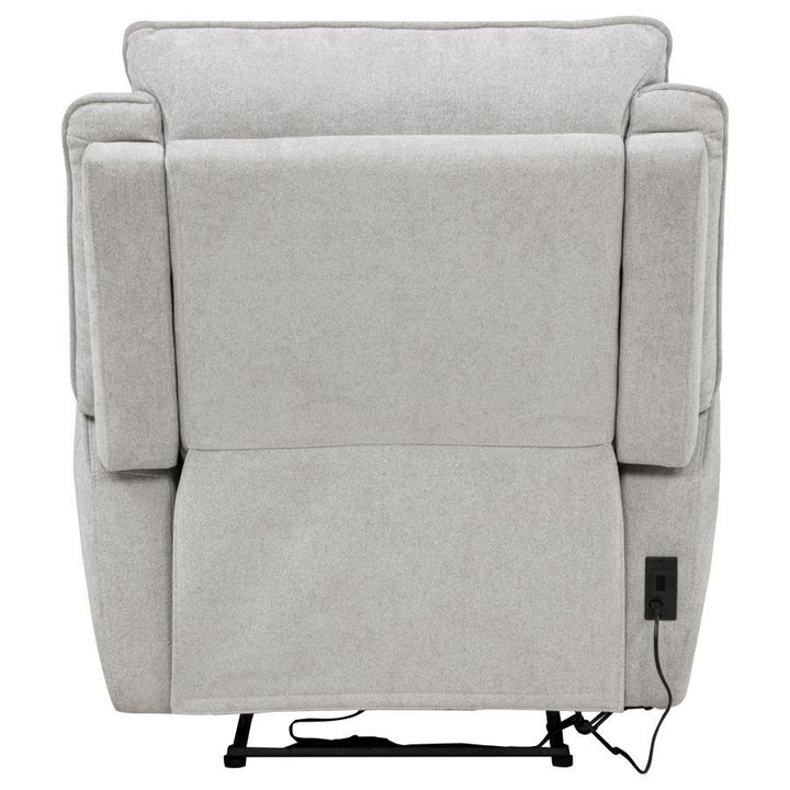 Sylmar - Chenille Upholstered Power Recliner - Dove Gray
