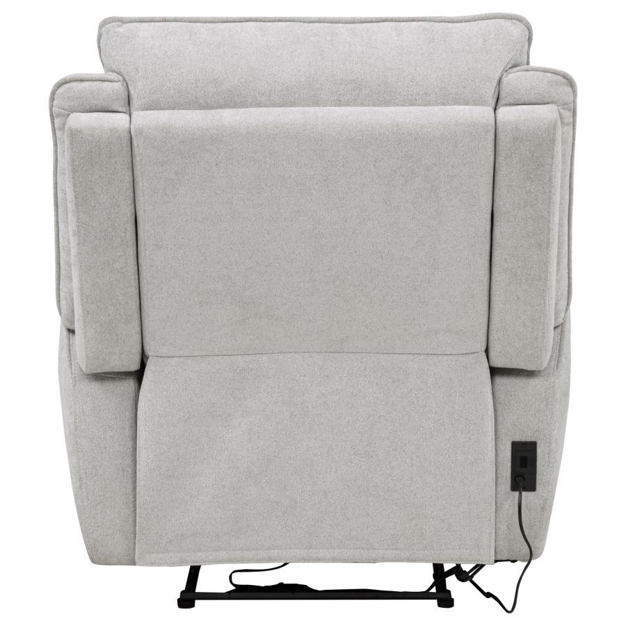 Sylmar - Chenille Upholstered Power Recliner - Dove Gray