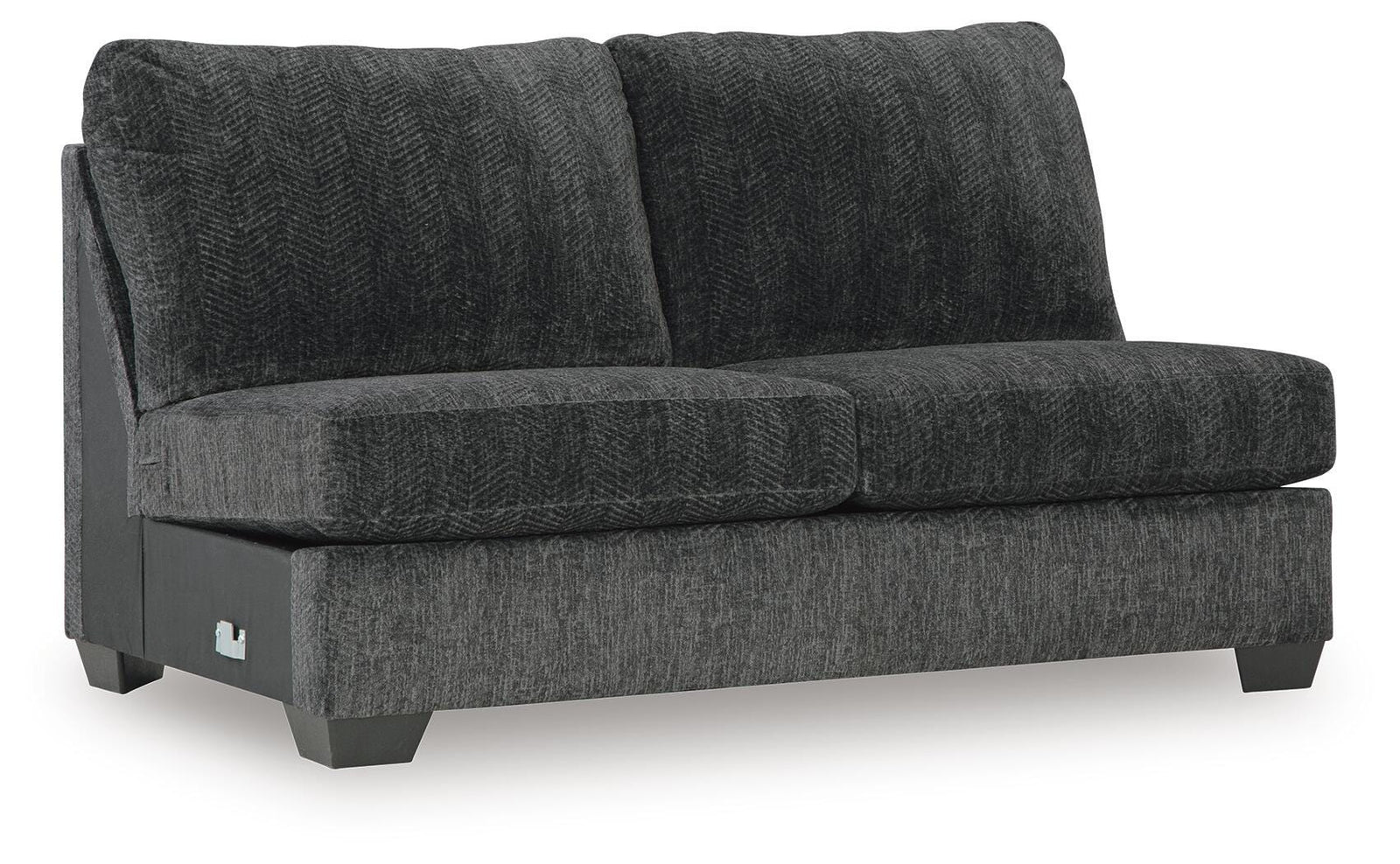 Hollyview Armless Loveseat - Black (1)