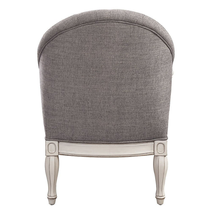 Florian - Chair - Gray Fabric & Antique White