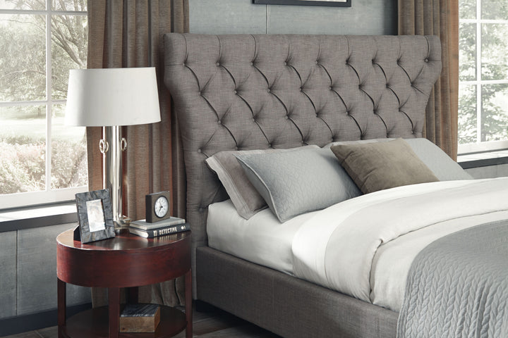 Modus Furniture 3Zh3L4Bh53 Melina Tufted Upholstered Headboard In Dolphin Linen