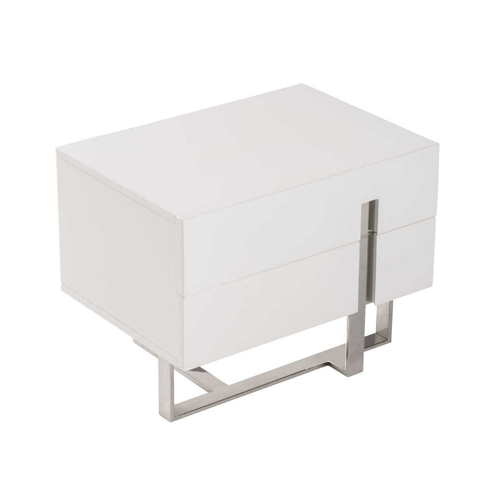 Voco Modern White Bedroom Nightstand - View 4