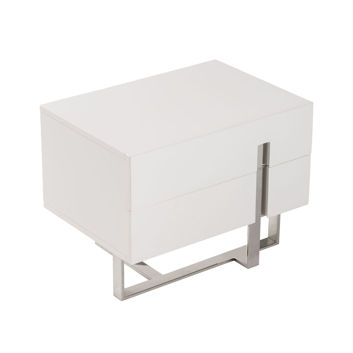 Voco Modern White Bedroom Nightstand - View 4