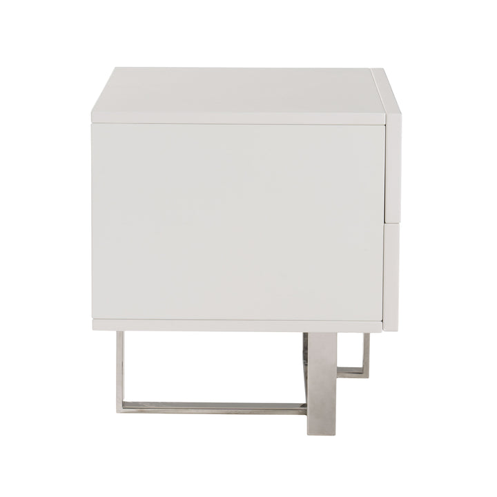 Voco Modern White Bedroom Nightstand