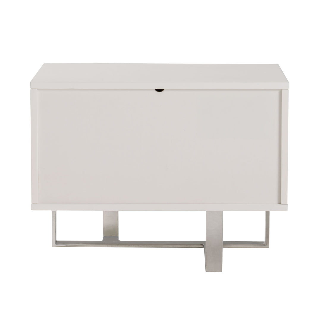 Voco Modern White Bedroom Nightstand