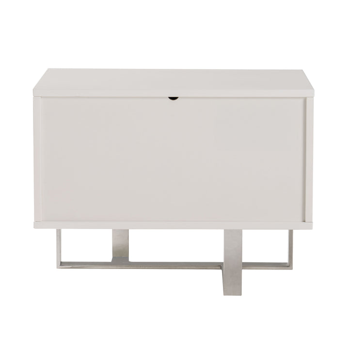 Voco Modern White Bedroom Nightstand