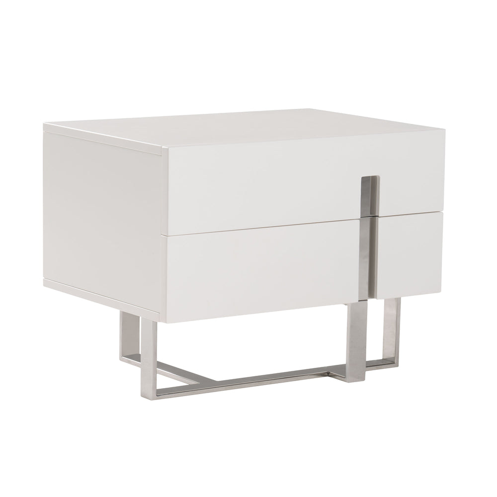 Voco Modern White Bedroom Nightstand - View 3