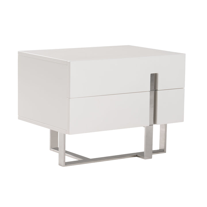 Voco Modern White Bedroom Nightstand - View 3