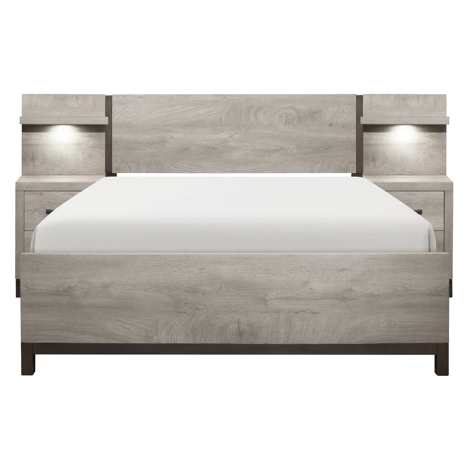 Zephyr The Gray 5pc Set Full Wall Bed (FB+2NS+2NS-P)