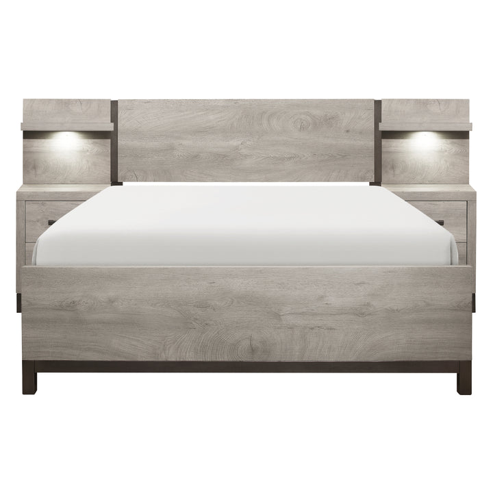 Zephyr The Gray 5pc Set California King Wall Bed (CKB+2NS+2NS-P)