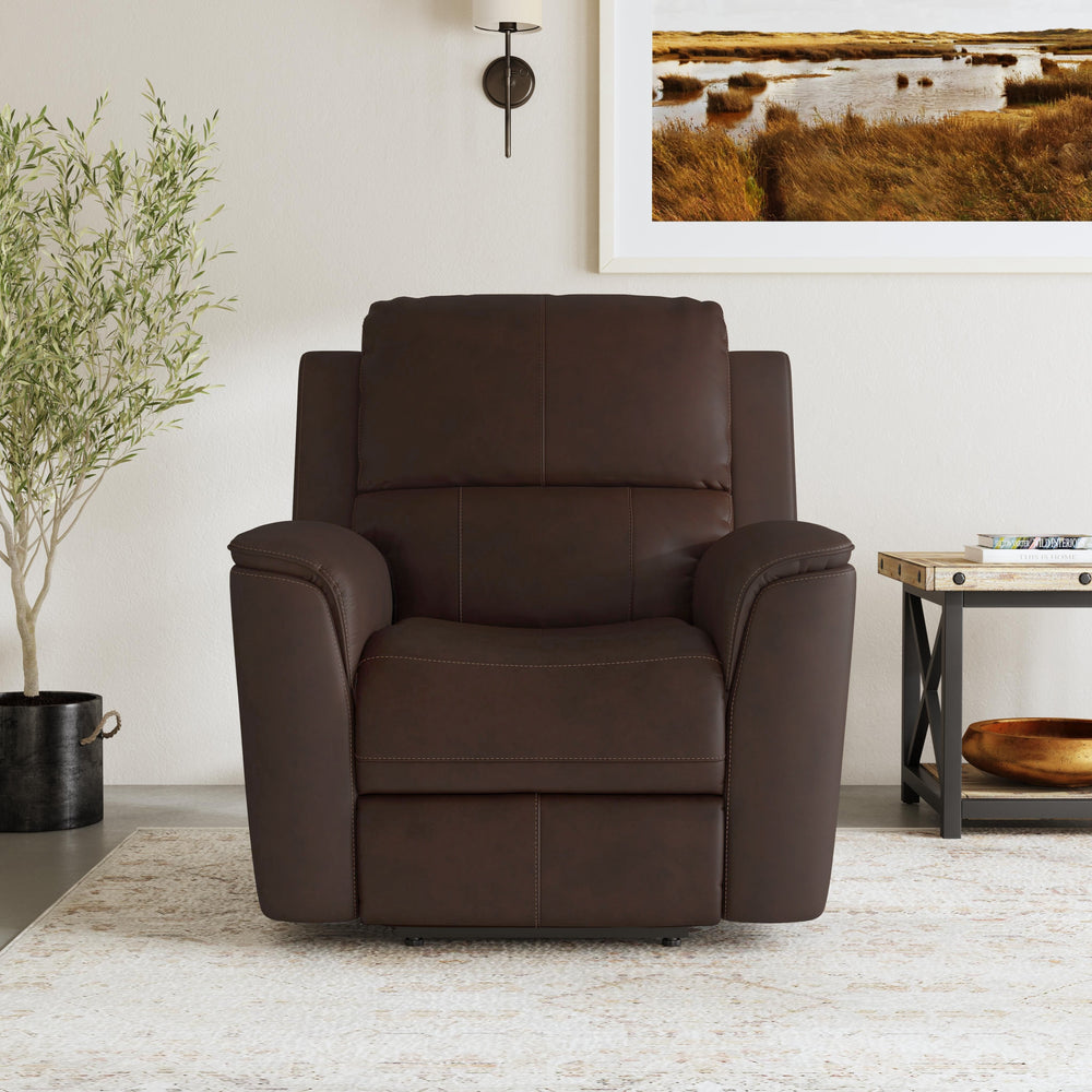 Flexsteel 1041-50PH-94671 Henry  Power Recliner With Power Headrest & Lumbar  Burnt Umber