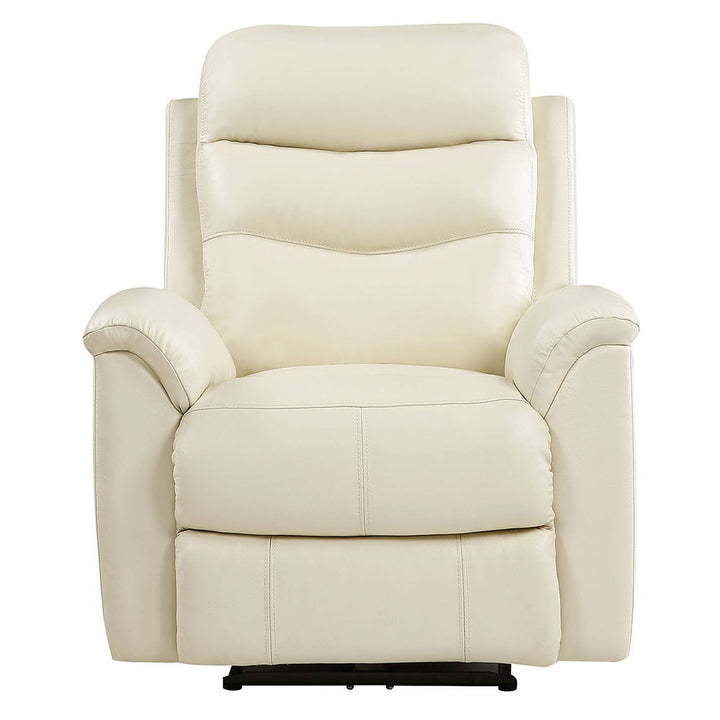 Ava - Power Motion Recliner - Beige Top Grain Leather Match