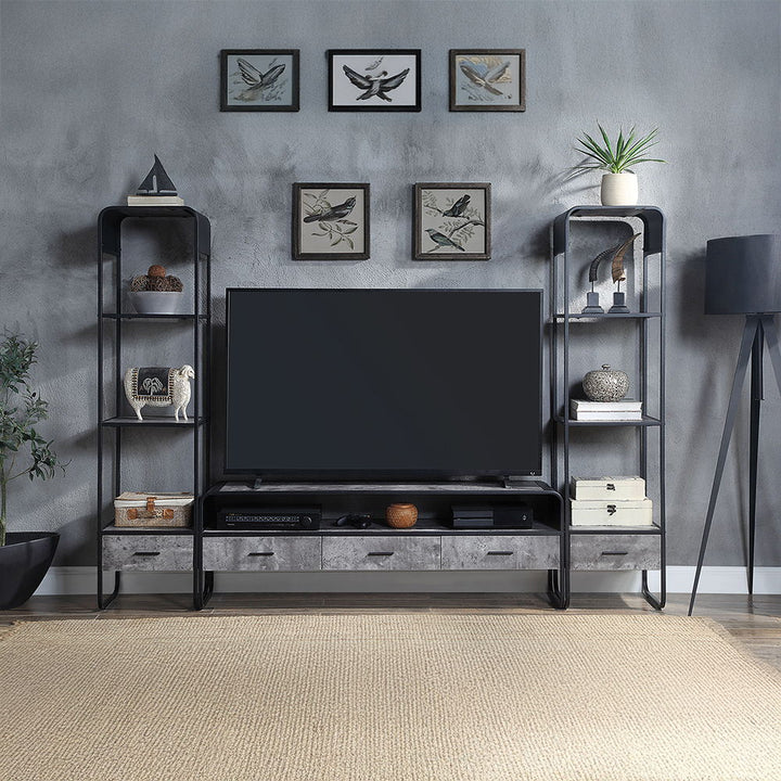 Raziela - 20" TV Stand - Concrete Gray & Black