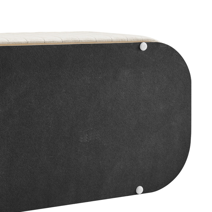 Clinton Chenille Storage Bench - Seneca Beige - view 12