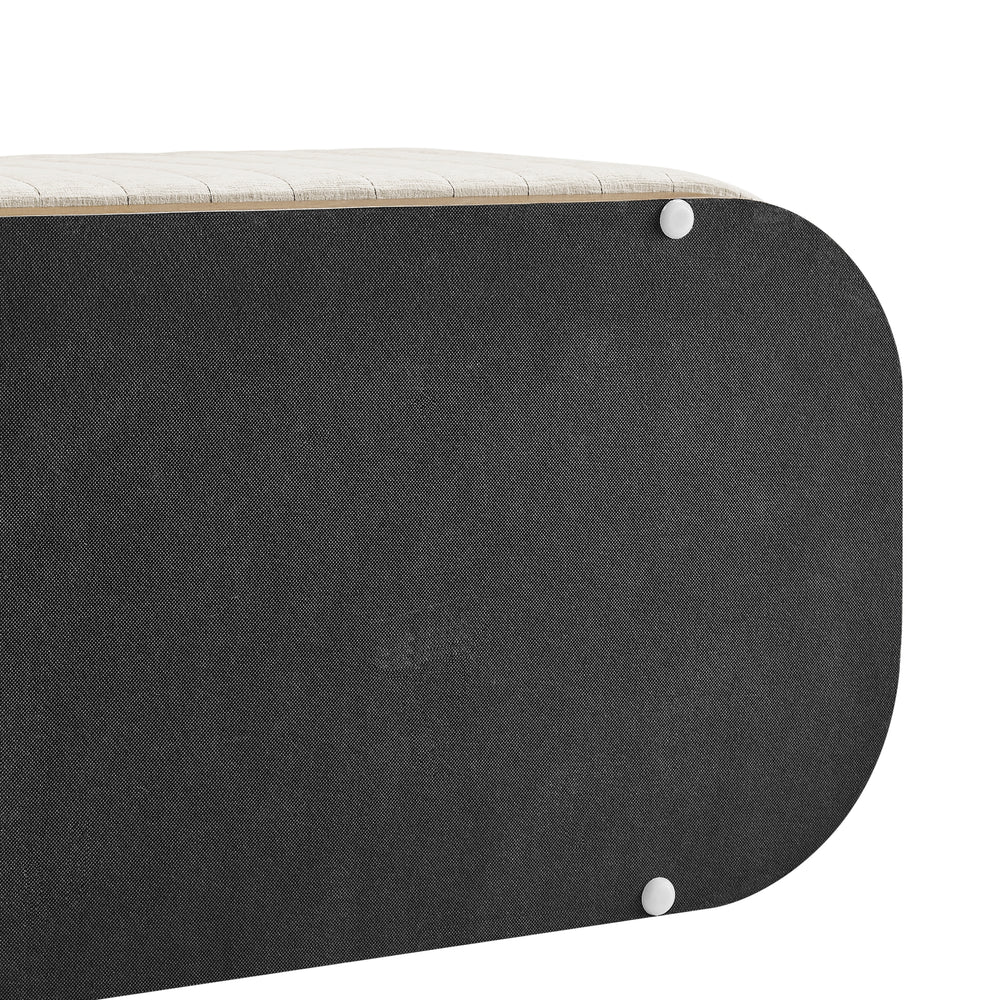 Clinton Chenille Storage Bench - Seneca Beige - view 12