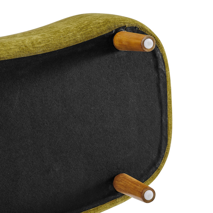 Leony Chenille Storage Bench - Seneca Olive - view 12