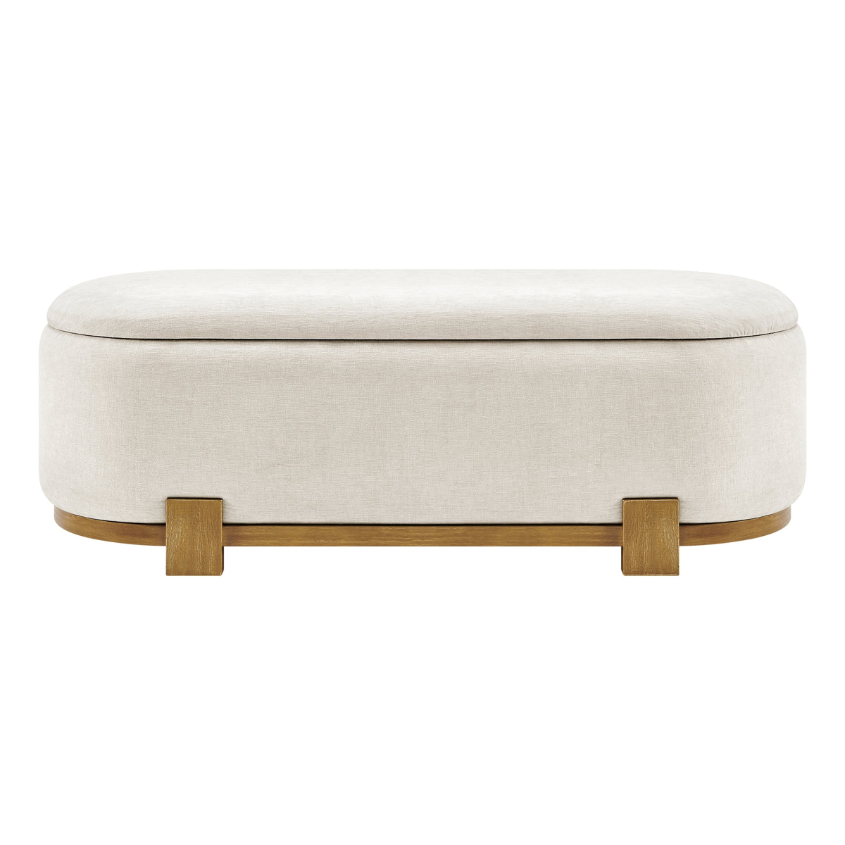 Ayleen Chenille Storage Bench - Seneca Beige - view 3