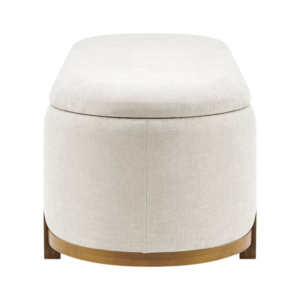 Ayleen Chenille Storage Bench - Seneca Beige - view 4