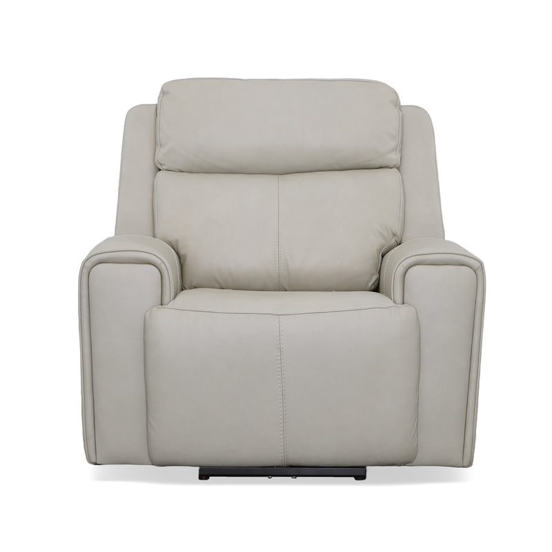 Barnett Gray Matters Leather Power Recliner with Power Headrest & Lumbar