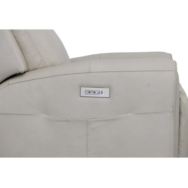 Barnett Gray Matters Leather Power Recliner with Power Headrest & Lumbar