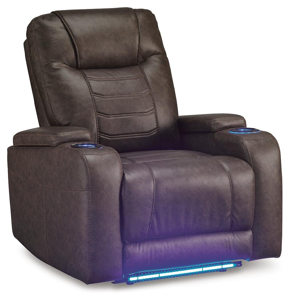 Schooner Rocks Power Recliner - Dark Brown (1)