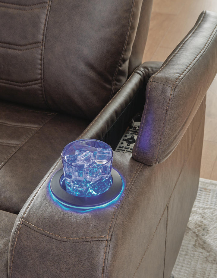 Schooner Rocks Power Recliner - Dark Brown (10)