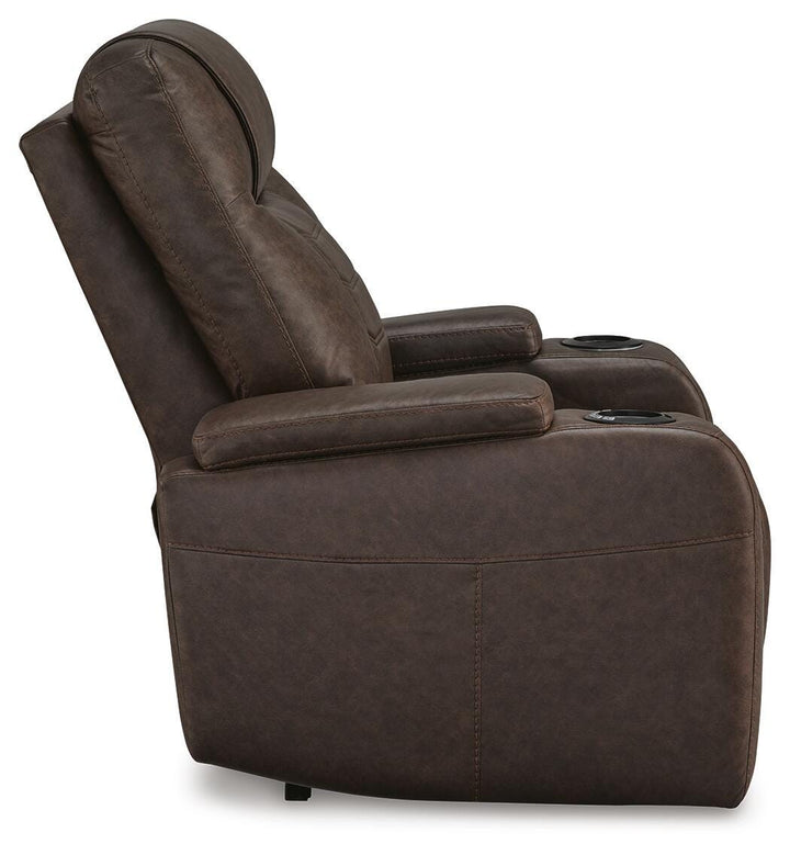 Schooner Rocks Power Recliner - Dark Brown (5)