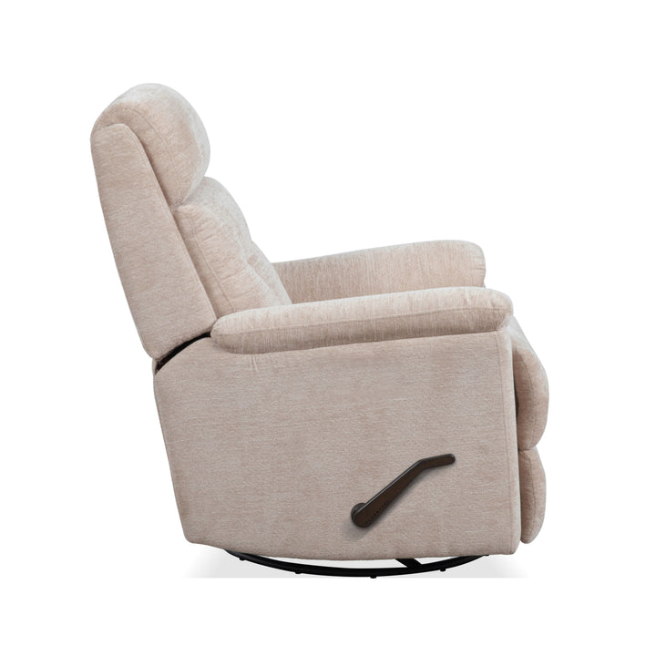 Sophisticated Swivel Gliding Recliner Oat