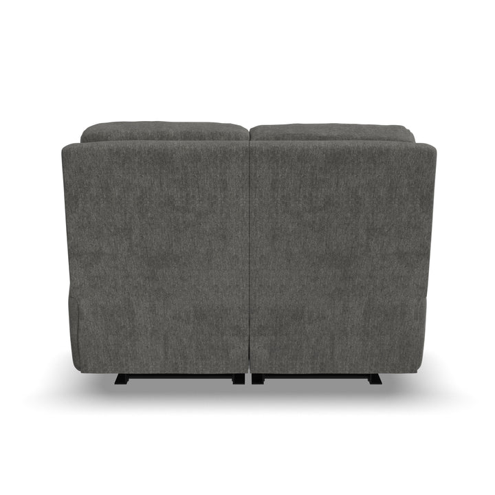 Penn Power Reclining Loveseat With Power Headrests &amp; Lumbar Dark Gray