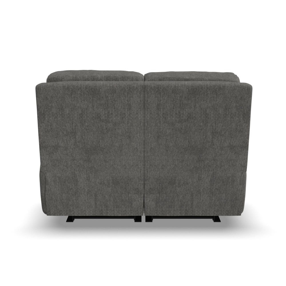 Penn Power Reclining Loveseat With Power Headrests & Lumbar Dark Gray