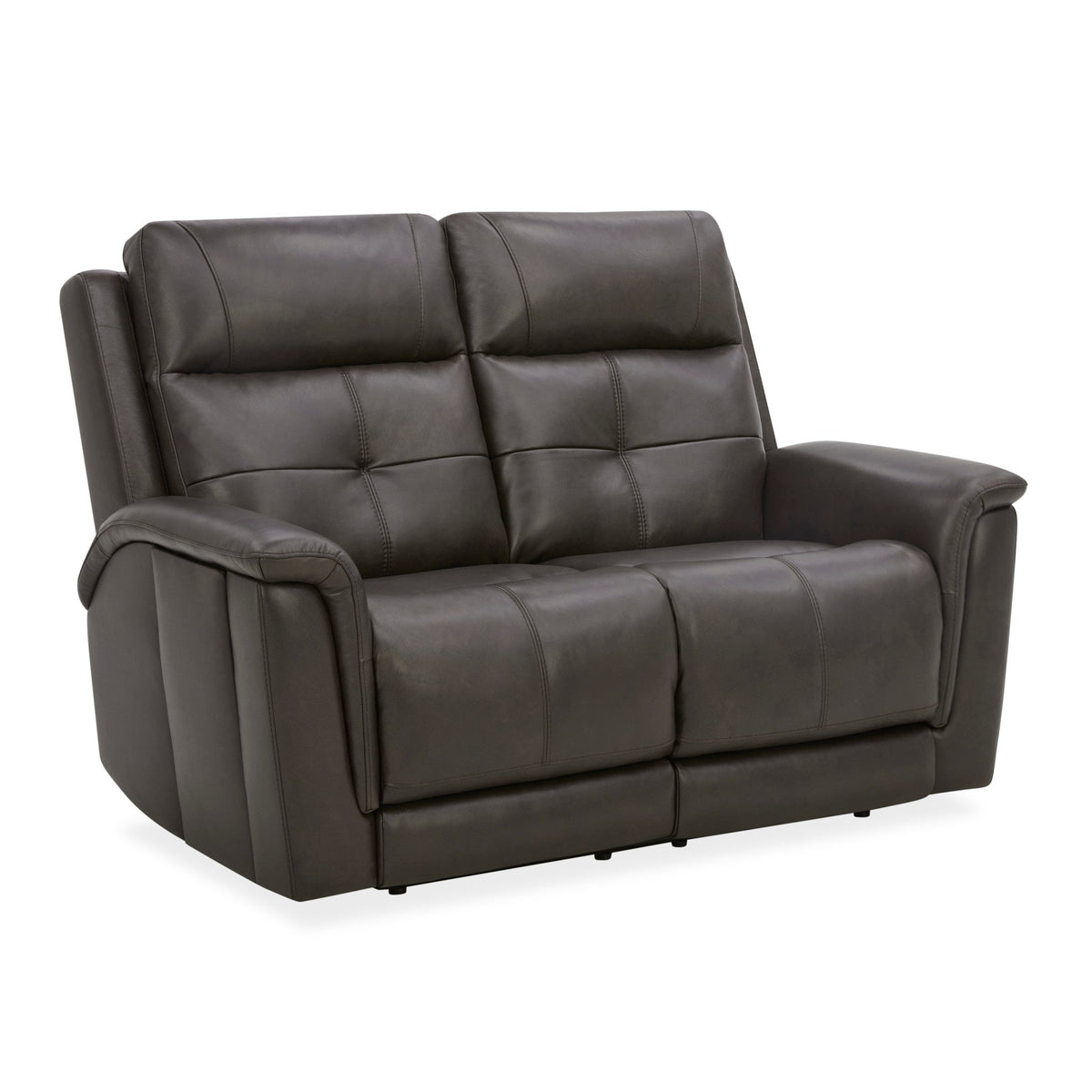 Ranger Leather Power Reclining Loveseat with Power Headrest, Lumbar, Heat & Massage in Rustic Brown