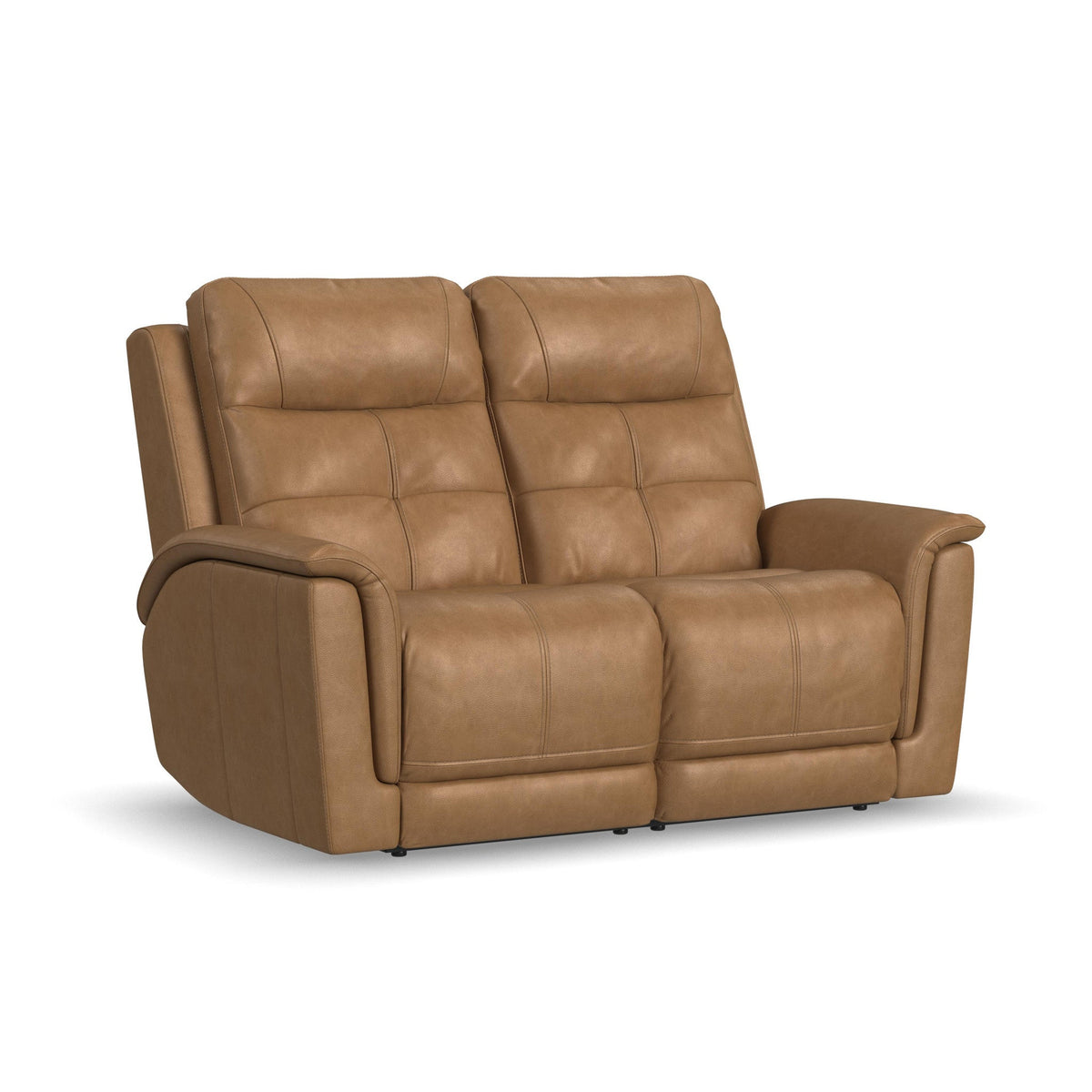Ranger Leather Power Reclining Loveseat with Power Headrest, Lumbar, Heat & Massage in Oakridge