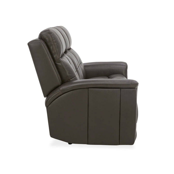 Ranger Leather Power Reclining Sofa with Console, Power Headrest, Lumbar, Heat &amp; Massage in Rustic Brown