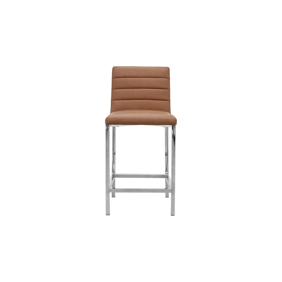 Modus Furniture 1A8370M Amalfi Metal Back Counter Stool In Cognac