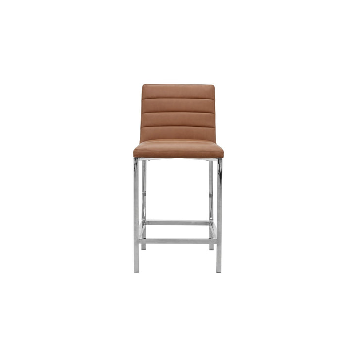 Modus Furniture 1A8370M Amalfi Metal Back Counter Stool In Cognac