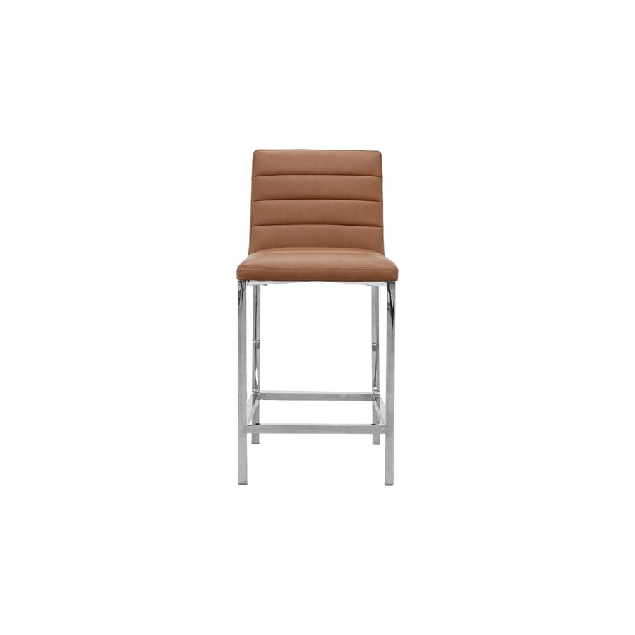 Modus Furniture 1A8370M Amalfi Metal Back Counter Stool In Cognac