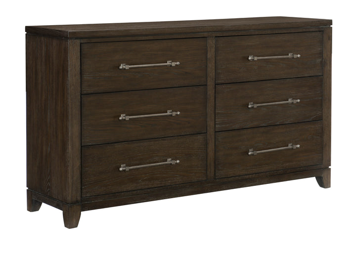 Griggs Brown 4-Piece Queen Bed Set with Nightstand Dresser Mirror