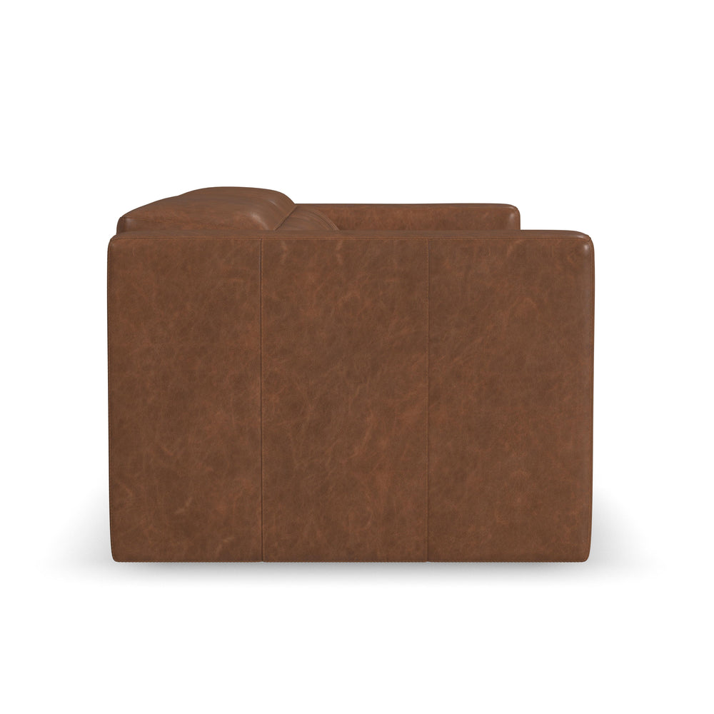 Austin Leather Power Reclining Sofa with Power Headrests in Chestnut