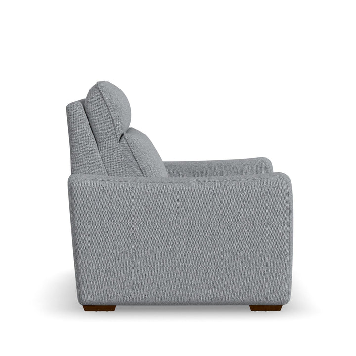Ava Fabric Power Recliner with Power Headrest &amp; Lumbar in Stonewash
