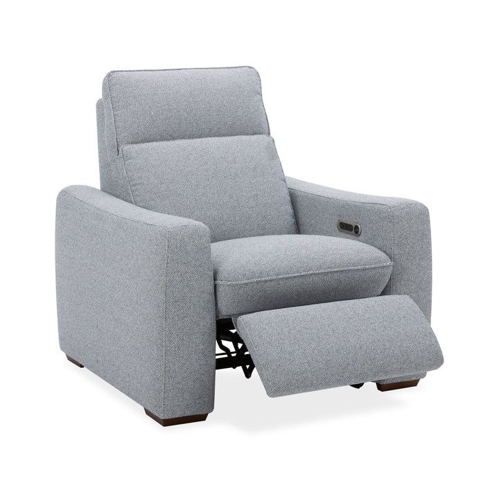 Ava Fabric Power Recliner with Power Headrest &amp; Lumbar in Stonewash